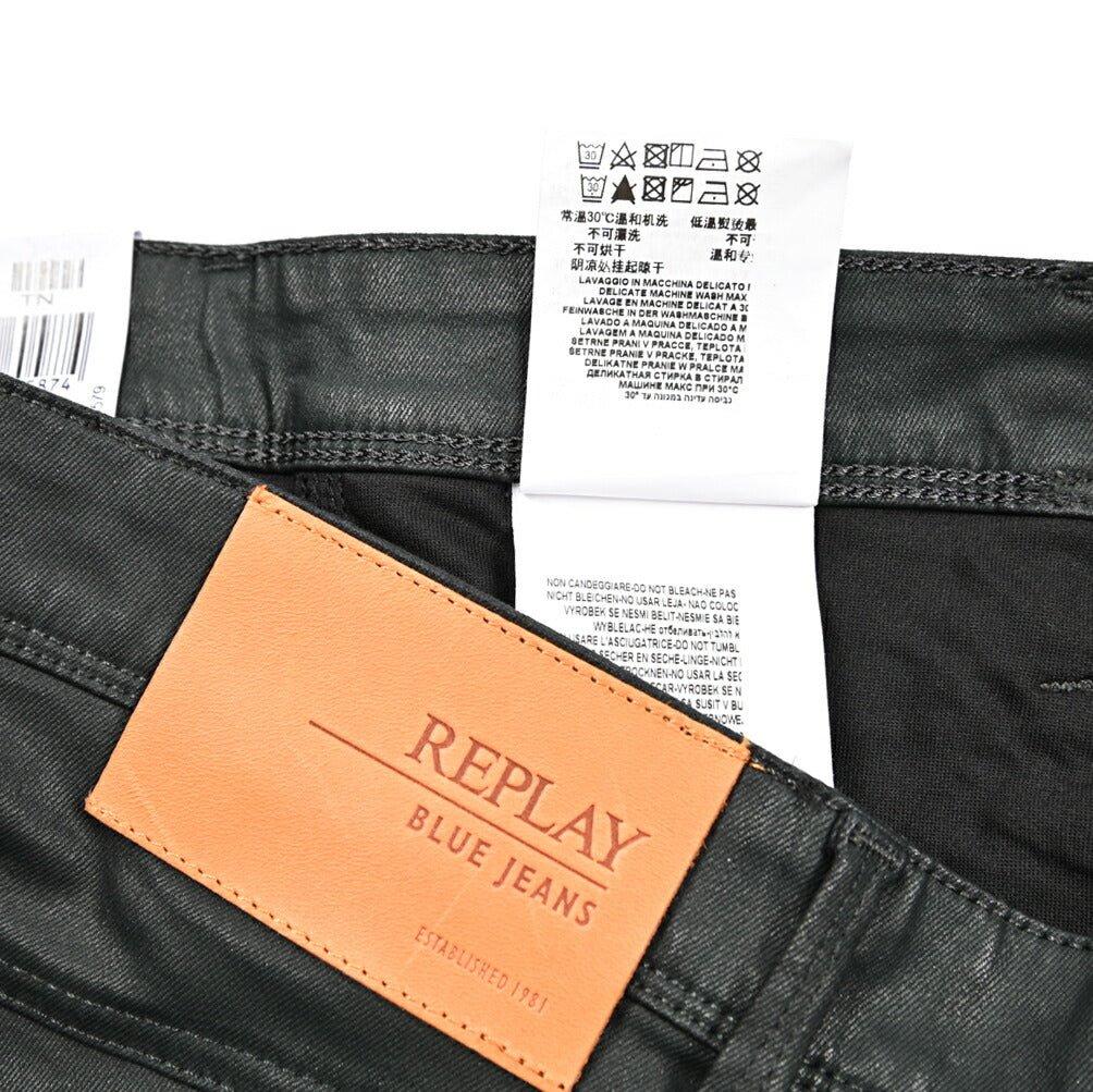 秋冬先行セール｜REPLAY BRONNY コーティングデニム スーパースリムフィットストレッチジーンズ / MA934O｜429082-W32-L32｜GUARDAROBA MILANO OFFICIAL STORE