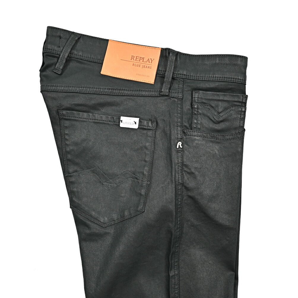 秋冬先行セール｜REPLAY BRONNY コーティングデニム スーパースリムフィットストレッチジーンズ / MA934O｜429082-W32-L32｜GUARDAROBA MILANO OFFICIAL STORE