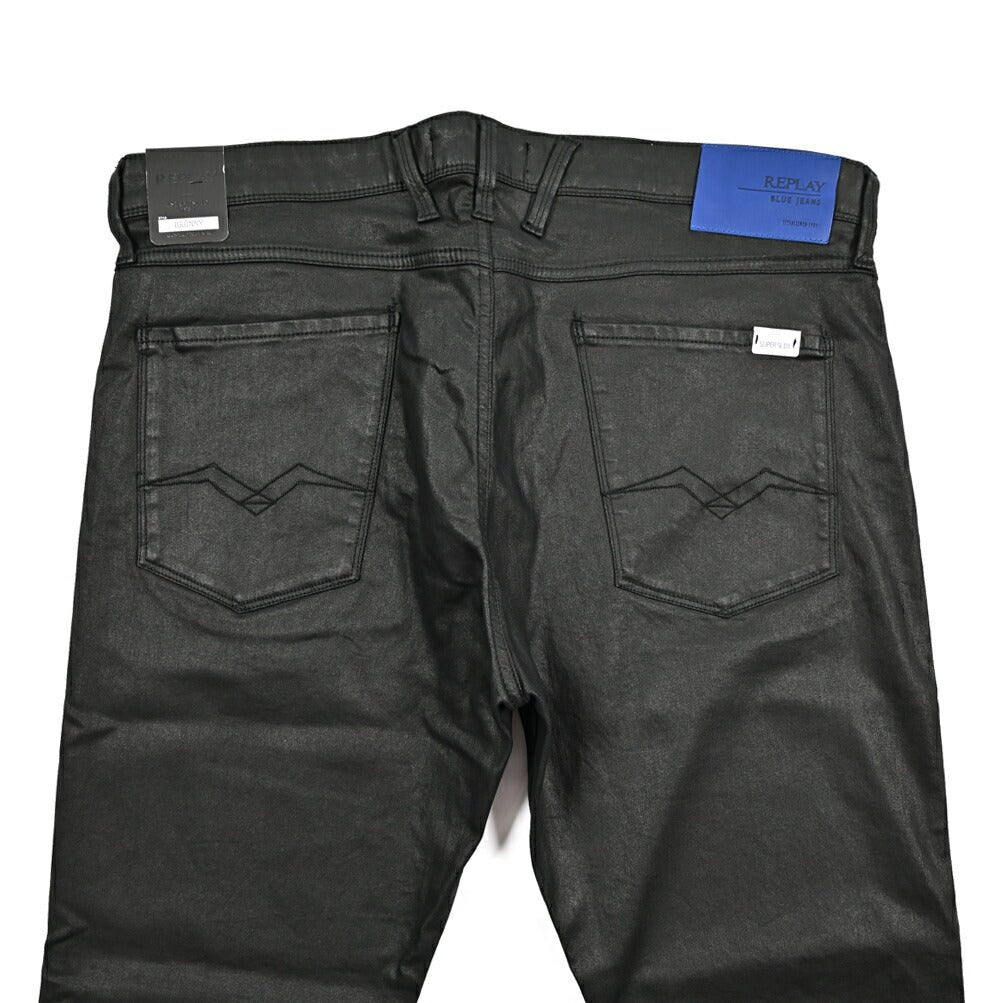 秋冬先行セール｜REPLAY BRONNY コーティングデニム スーパースリムフィットストレッチジーンズ / MA934O｜429086-W38-L30｜GUARDAROBA MILANO OFFICIAL STORE