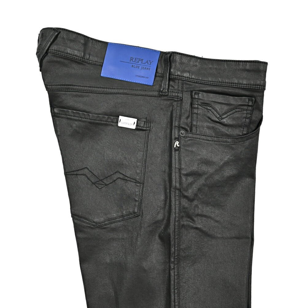 秋冬先行セール｜REPLAY BRONNY コーティングデニム スーパースリムフィットストレッチジーンズ / MA934O｜429086-W38-L30｜GUARDAROBA MILANO OFFICIAL STORE