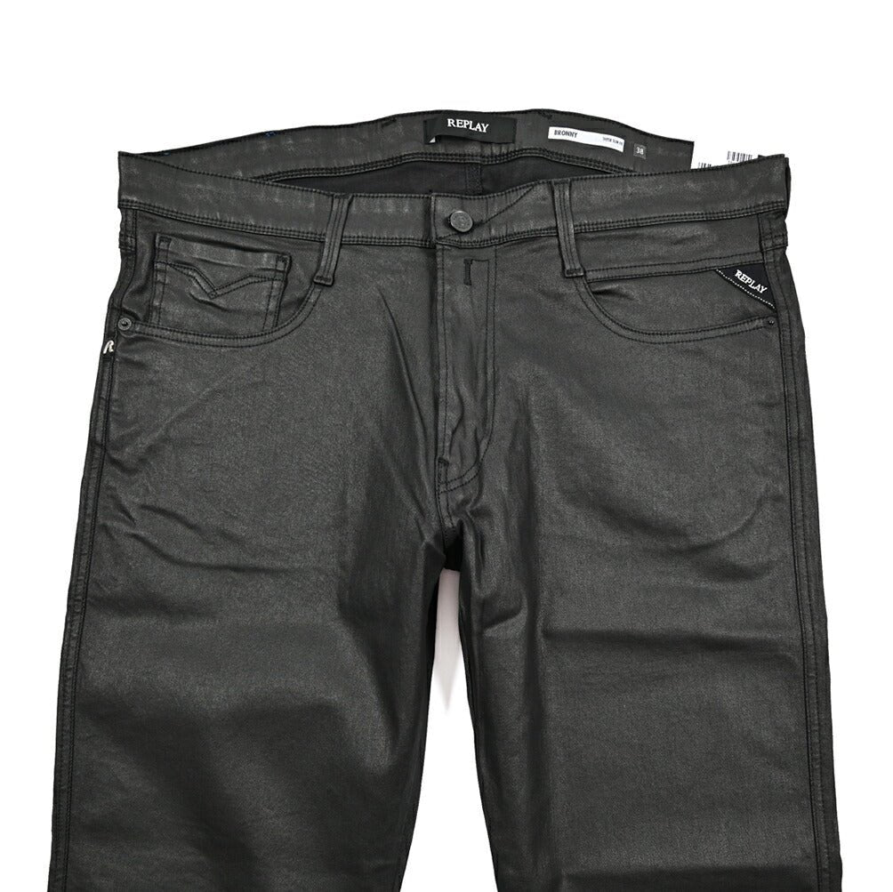 秋冬先行セール｜REPLAY BRONNY コーティングデニム スーパースリムフィットストレッチジーンズ / MA934O｜429086-W38-L30｜GUARDAROBA MILANO OFFICIAL STORE