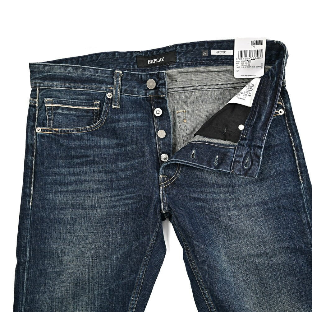 REPLAY GROVER コットン100%デニム ストレートフィットジーンズ / MA972｜429404｜GUARDAROBA MILANO OFFICIAL STORE