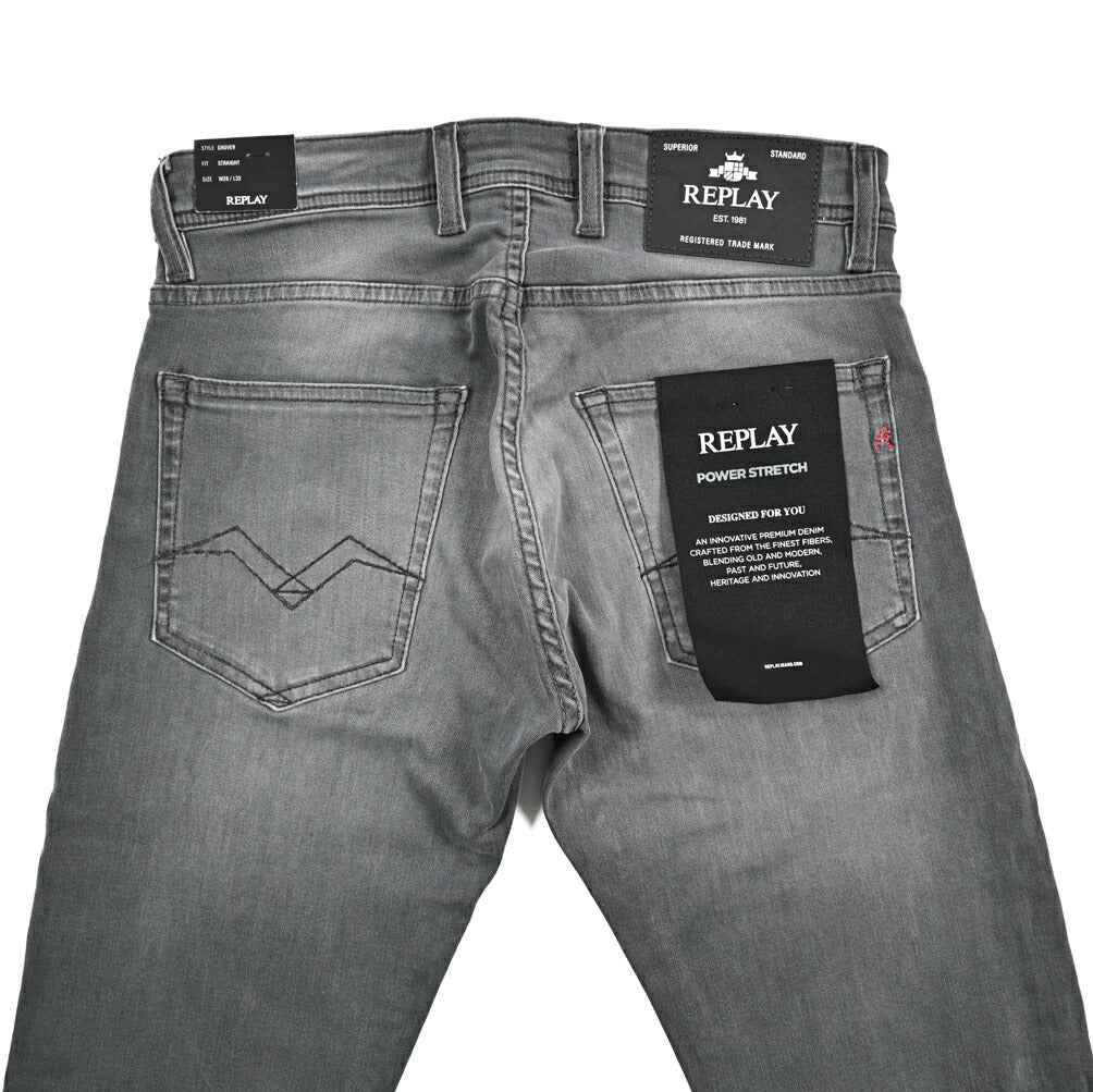 秋冬先行セール｜REPLAY GROVER ストレッチデニム ストレートフィットジーンズ / MA972｜427013-W28-L32｜GUARDAROBA MILANO OFFICIAL STORE