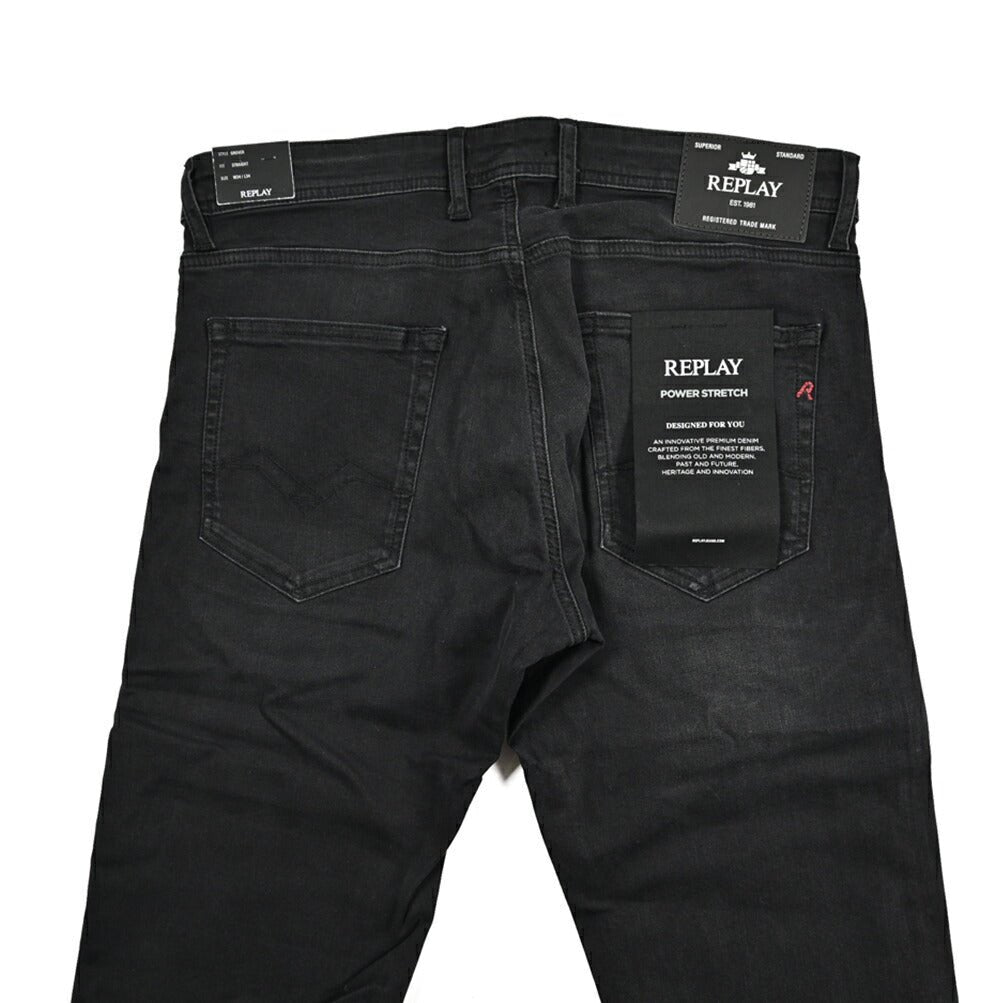 REPLAY GROVER パワーストレッチデニム ストレートフィットジーンズ / MA972｜429417｜GUARDAROBA MILANO OFFICIAL STORE