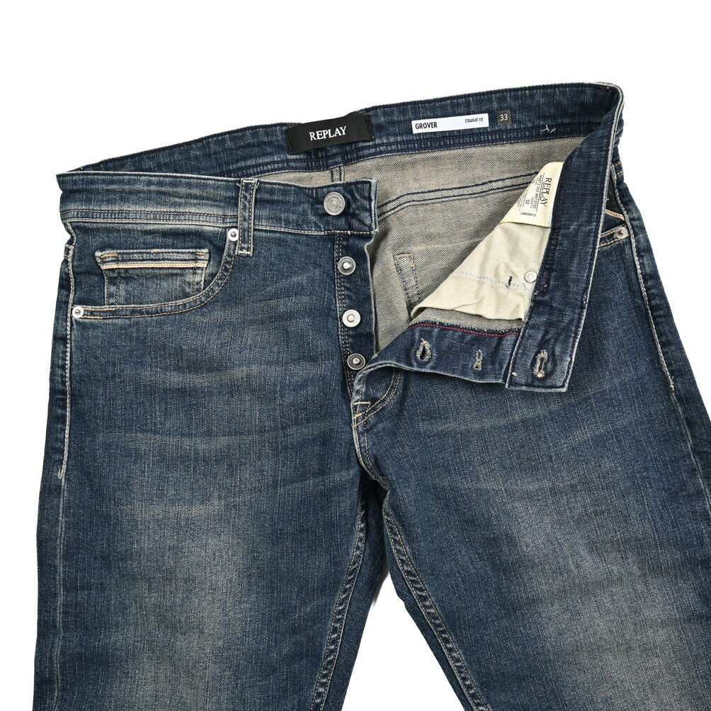 REPLAY GROVER パワーストレッチデニム ストレートフィットジーンズ / MA972｜429528｜GUARDAROBA MILANO OFFICIAL STORE
