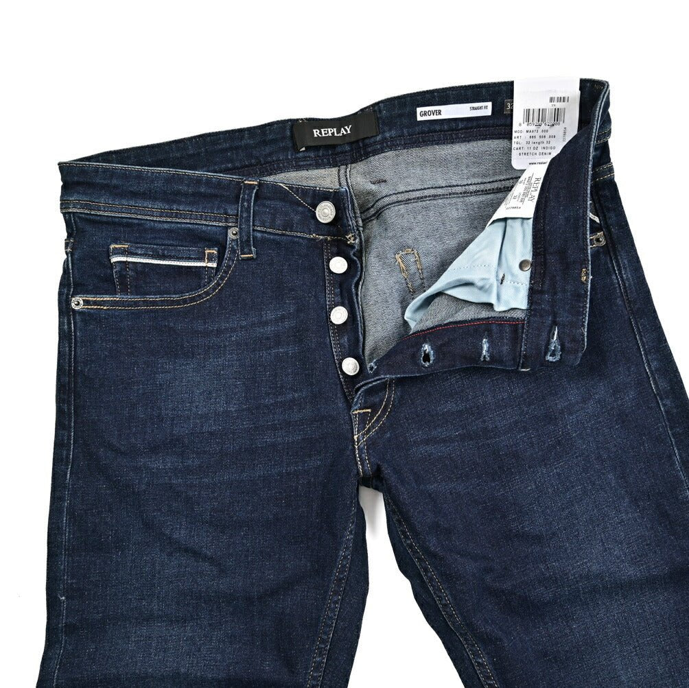 REPLAY GROVER パワーストレッチデニム ストレートフィットジーンズ / MA972｜429576｜GUARDAROBA MILANO OFFICIAL STORE