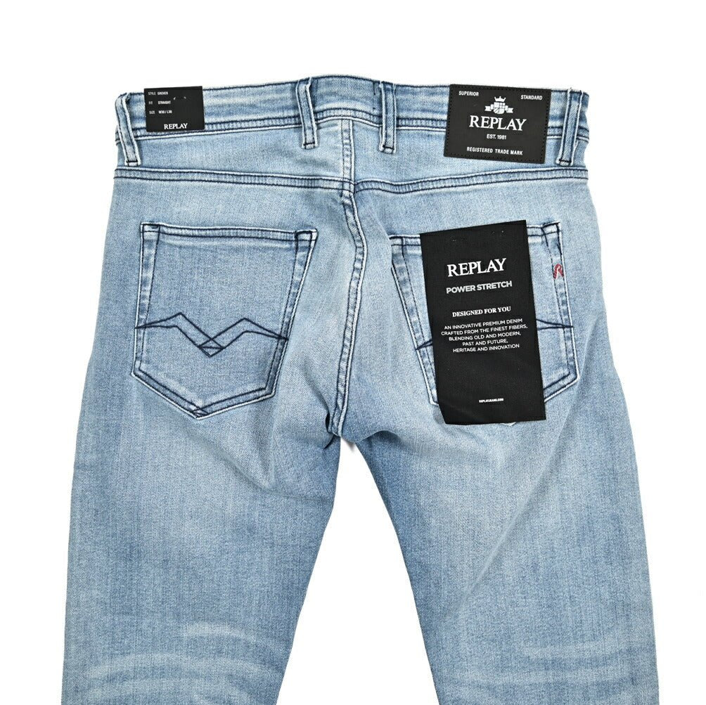 秋冬先行セール｜REPLAY GROVER ストレッチデニム ストレートフィットジーンズ / MA972Z｜427205-W29-L30｜GUARDAROBA MILANO OFFICIAL STORE