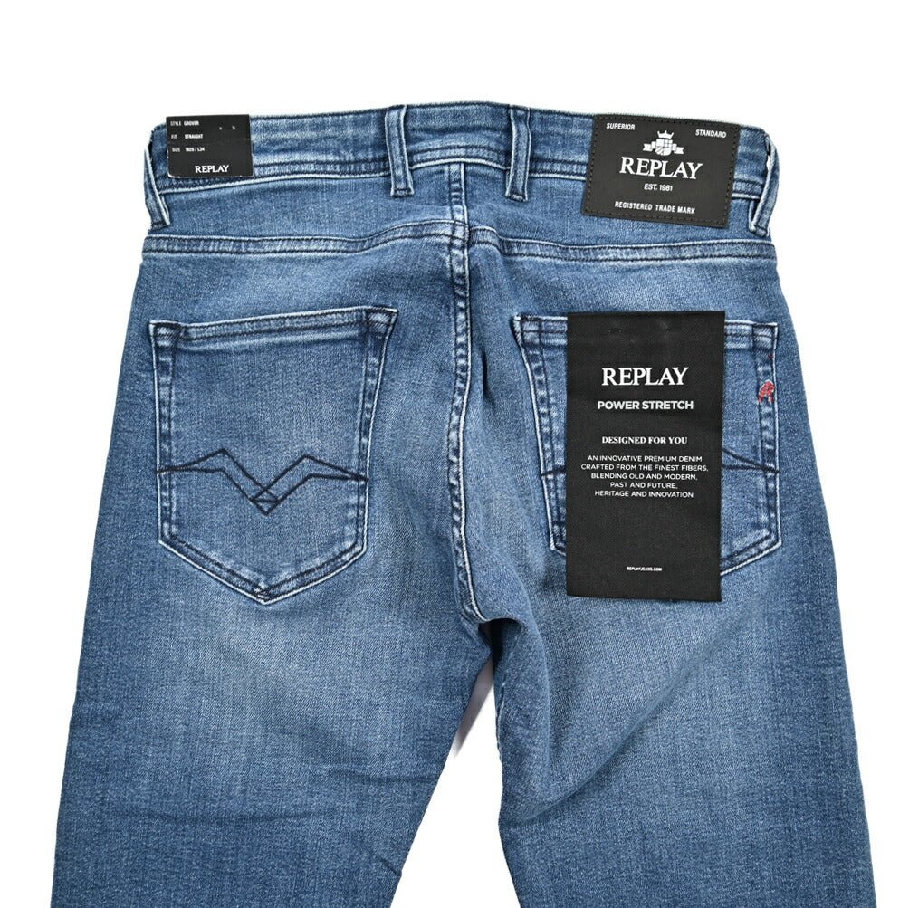 REPLAY GROVER ストレッチデニム ストレートフィットジーンズ / MA972Z｜429346-W31-L30｜GUARDAROBA MILANO OFFICIAL STORE