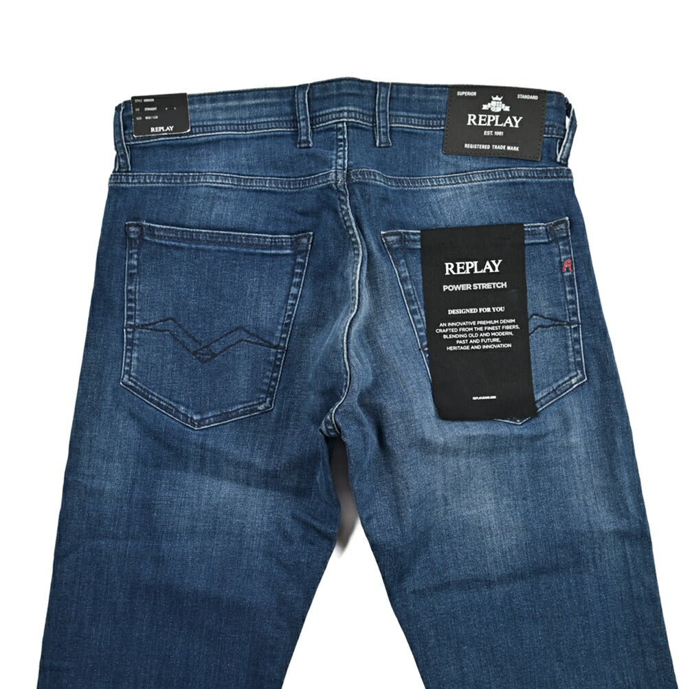 REPLAY GROVER パワーストレッチデニム ストレートフィットジーンズ / MA972Z｜429416｜GUARDAROBA MILANO OFFICIAL STORE