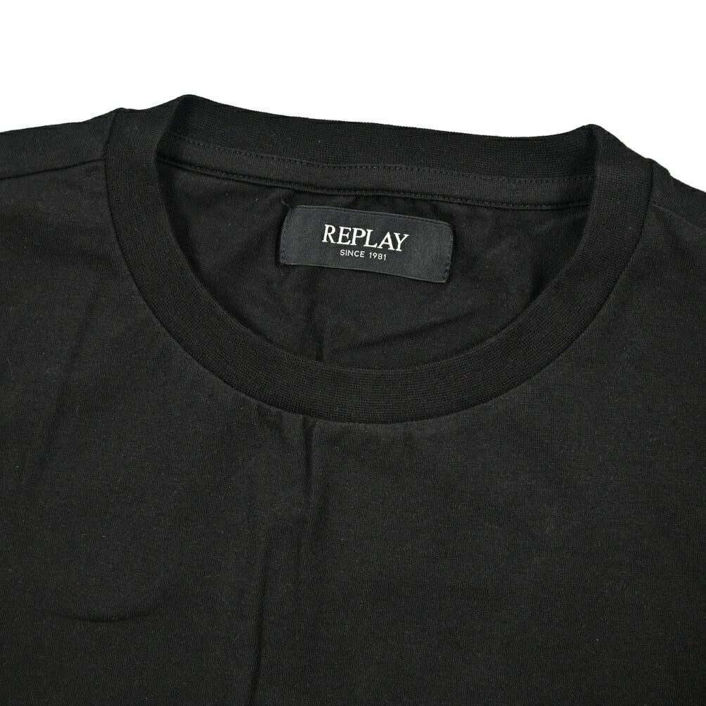 REPLAY ストレッチコットン 半袖Tシャツ ブラック M | GUARDAROBA MILANO OFFICIAL STORE