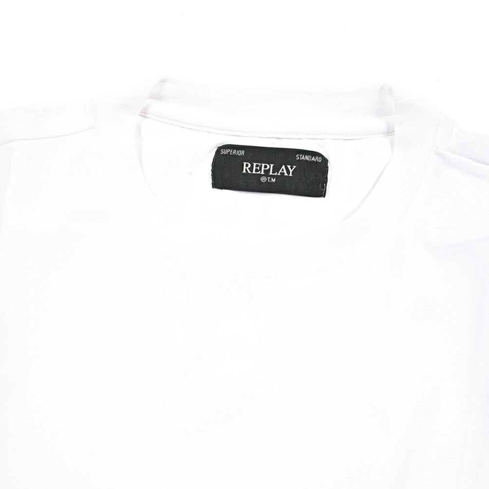 REPLAY ストレッチコットン 半袖Tシャツ ホワイト L | GUARDAROBA MILANO OFFICIAL STORE