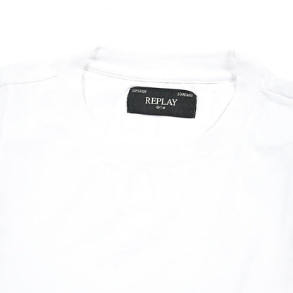 REPLAY ストレッチコットン 半袖Tシャツ ホワイト L | GUARDAROBA MILANO OFFICIAL STORE