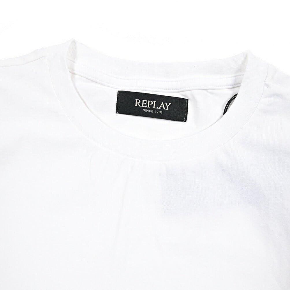 REPLAY ストレッチコットン 半袖Tシャツ ホワイト XS | GUARDAROBA MILANO OFFICIAL STORE