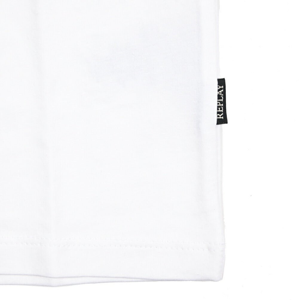 REPLAY ストレッチコットン 半袖Tシャツ ホワイト XS | GUARDAROBA MILANO OFFICIAL STORE