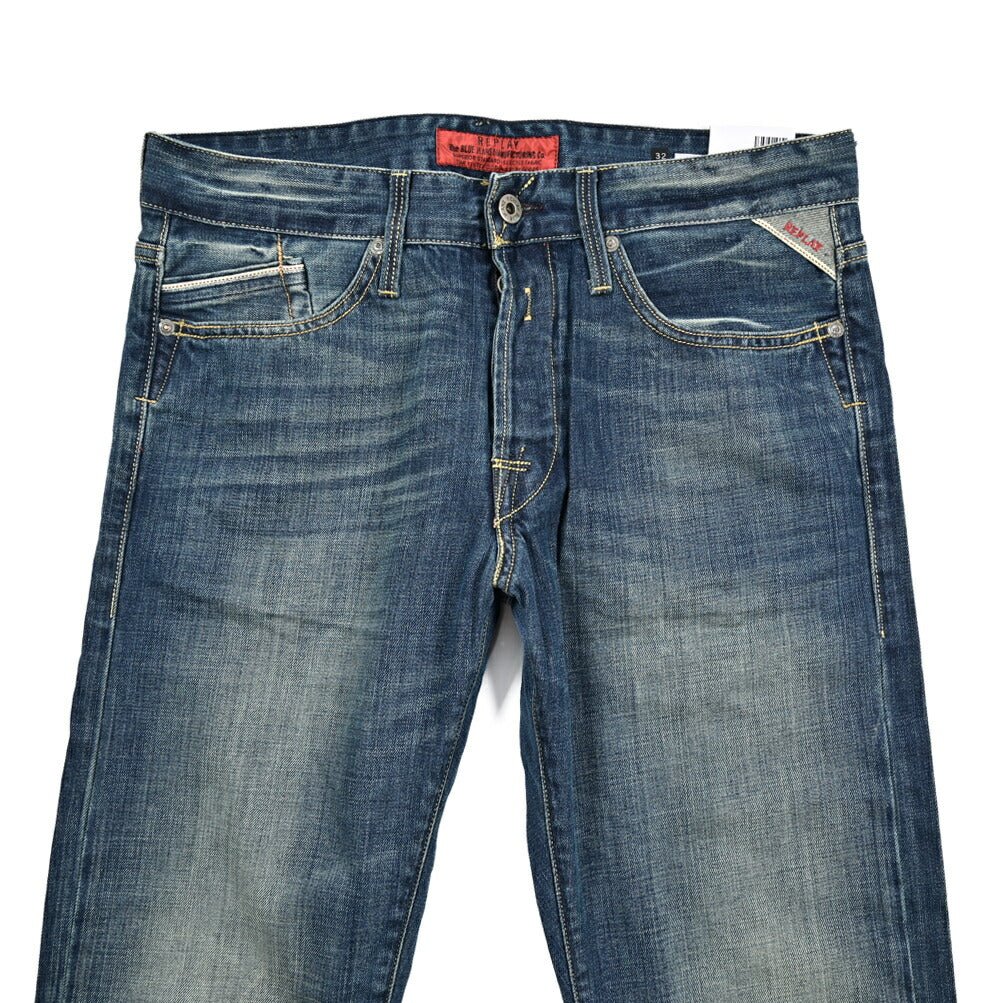 REPLAY WAITOM コットン100%デニム レギュラーフィットジーンズ / M983｜429151-W32-L34｜GUARDAROBA MILANO OFFICIAL STORE