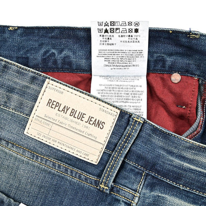REPLAY WAITOM コットン100%デニム レギュラーフィットジーンズ / M983｜429151-W32-L34｜GUARDAROBA MILANO OFFICIAL STORE