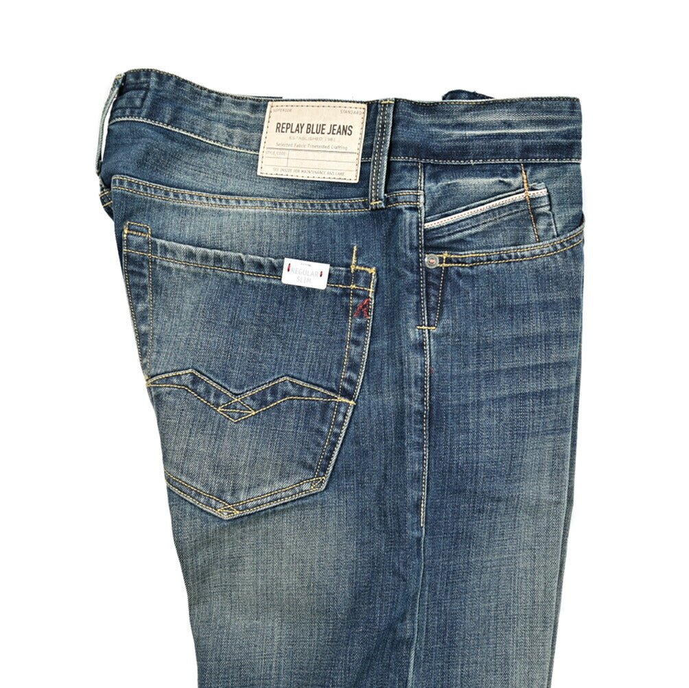 REPLAY WAITOM コットン100%デニム レギュラーフィットジーンズ / M983｜429151-W32-L34｜GUARDAROBA MILANO OFFICIAL STORE