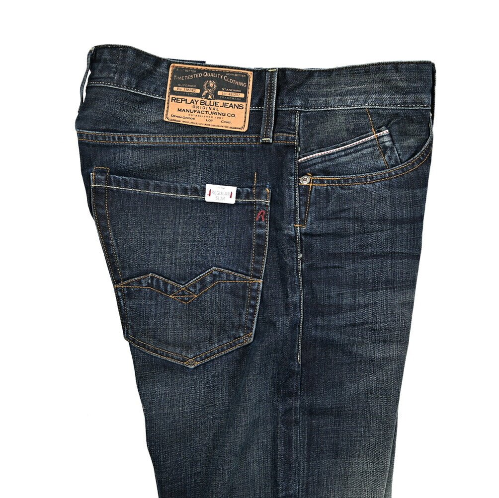 REPLAY WAITOM コットン100%デニム レギュラーフィットジーンズ / M983｜429252-W32-L32｜GUARDAROBA MILANO OFFICIAL STORE