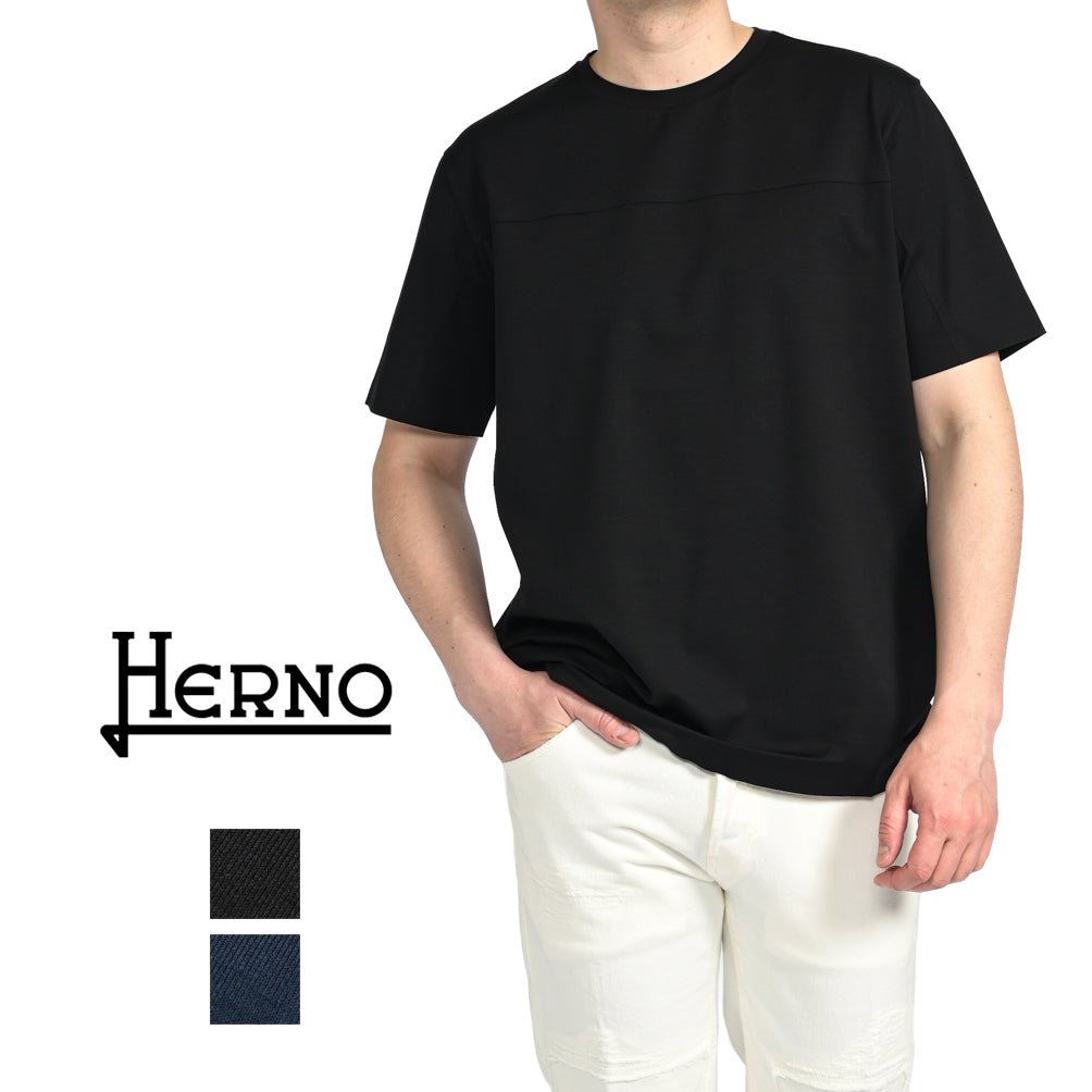 SALE｜24SS HERNO ストレッチコットンジャージー クルーネック半袖Tシャツ｜GUARDAROBA MILANO OFFICIAL STORE