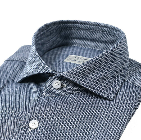 SALE｜24SS ORIAN Fluid evolution ストレッチコットンジャージー ホリゾンタルカラードレスシャツ｜GUARDAROBA MILANO OFFICIAL STORE