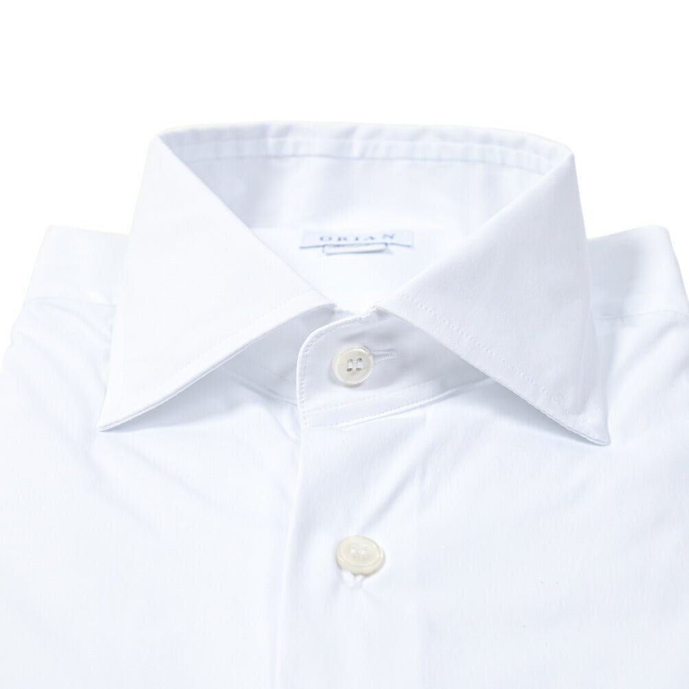 プレサマーセール｜24SS ORIAN SLIM FIT ストレッチコットン ワイドカラードレスシャツ