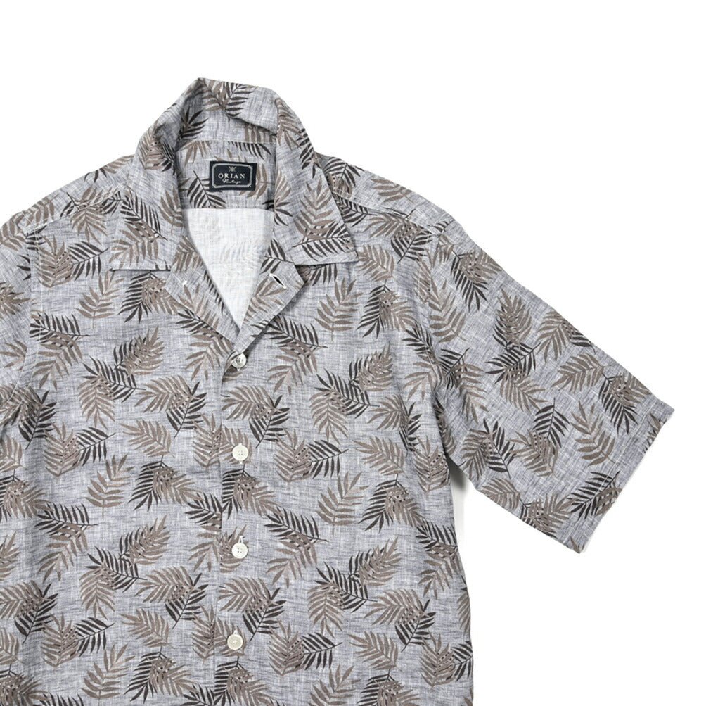 SALE｜24SS ORIAN Vintage リネン100% 半袖オープンカラーシャツ(開襟シャツ)｜GUARDAROBA MILANO OFFICIAL STORE