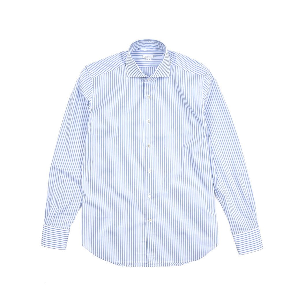 SALE｜ORIAN オリアン / ストレッチコットン ストライプシャツ / SLIM