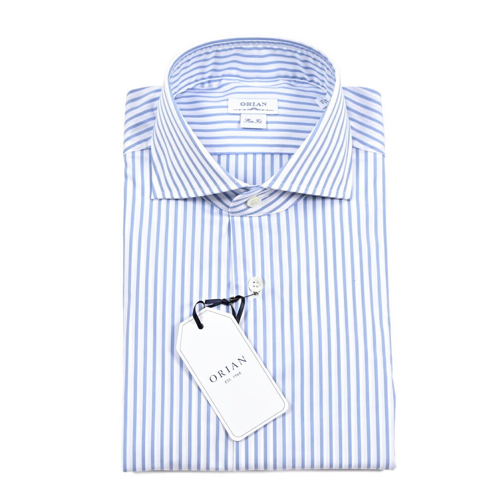 SALE｜ORIAN オリアン / ストレッチコットン ストライプシャツ / SLIM