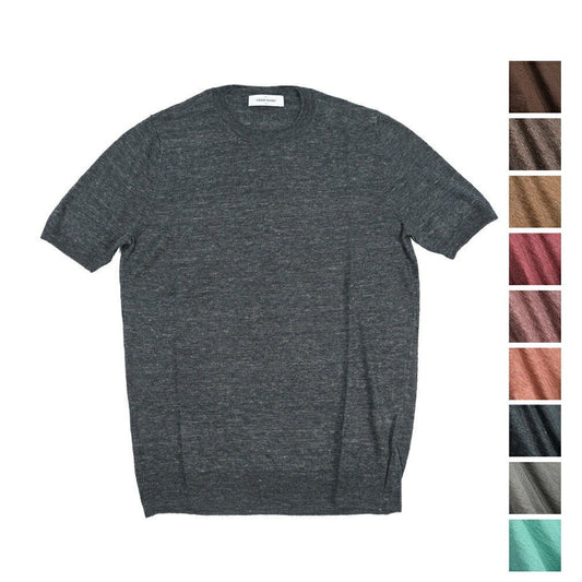 SALE｜26SS GRAN SASSO リネン100% サマーニットTシャツ A.グレー 48 | GUARDAROBA MILANO OFFICIAL STORE