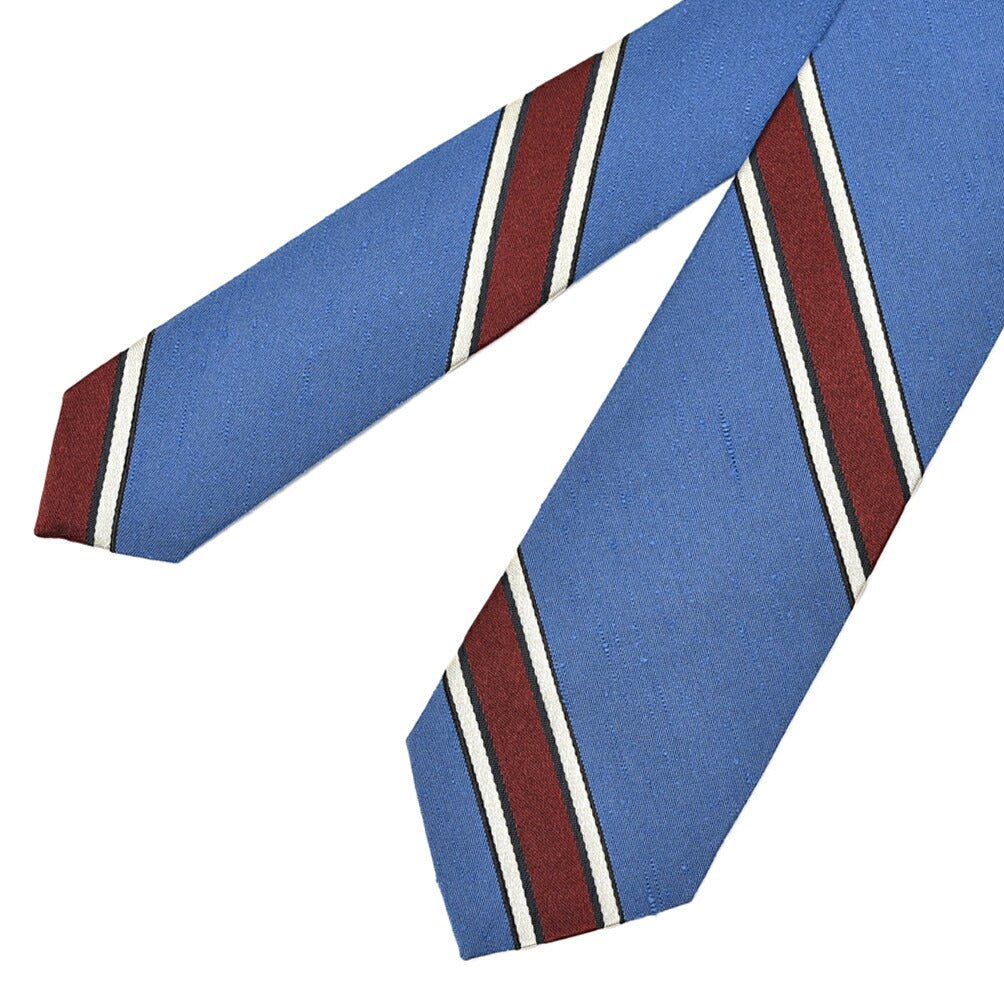 SALE｜BARBA シルク100% レジメンタル柄ネクタイ(セッテピエゲ)｜428351｜GUARDAROBA MILANO OFFICIAL STORE