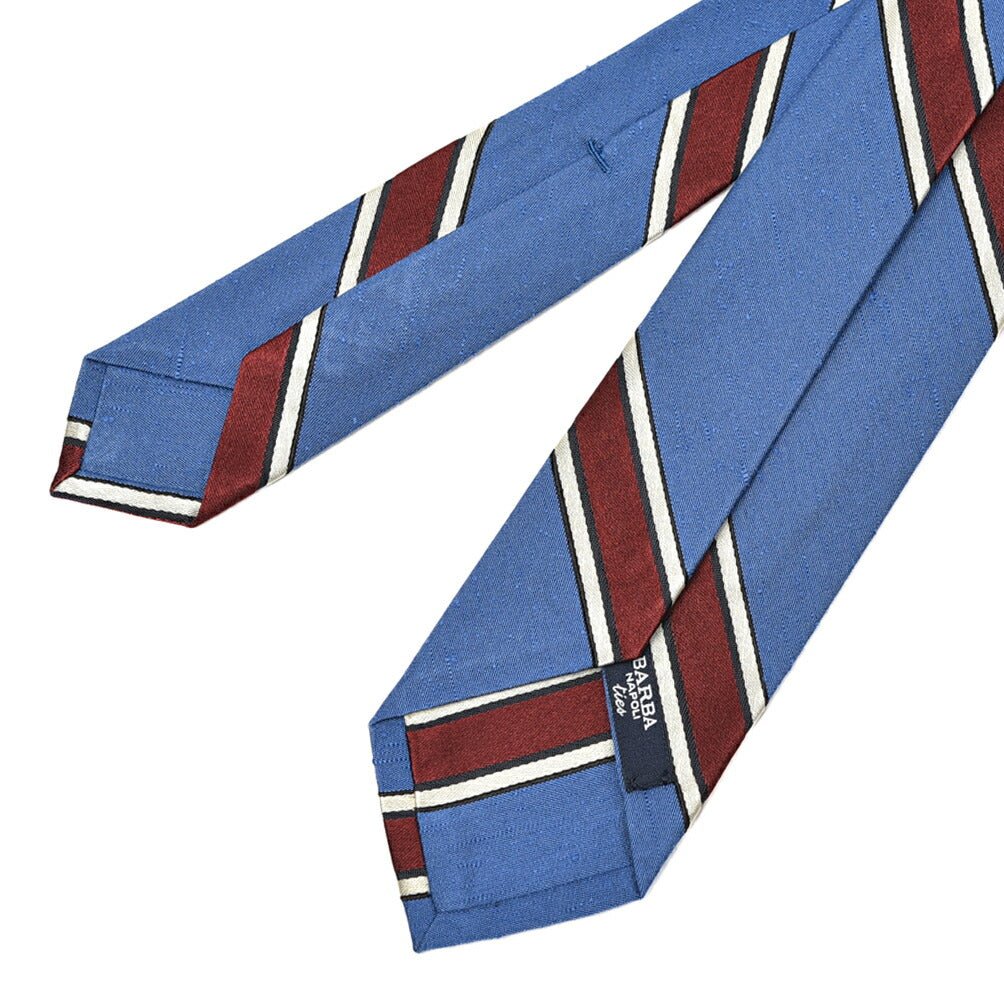 SALE｜BARBA シルク100% レジメンタル柄ネクタイ(セッテピエゲ)｜428351｜GUARDAROBA MILANO OFFICIAL STORE