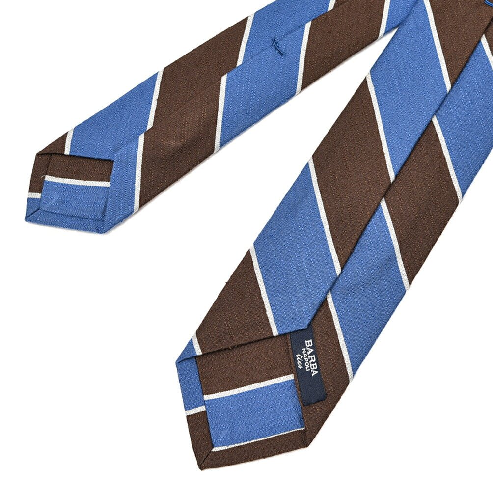 SALE｜BARBA シルク100% レジメンタル柄ネクタイ(セッテピエゲ)｜428383｜GUARDAROBA MILANO OFFICIAL STORE