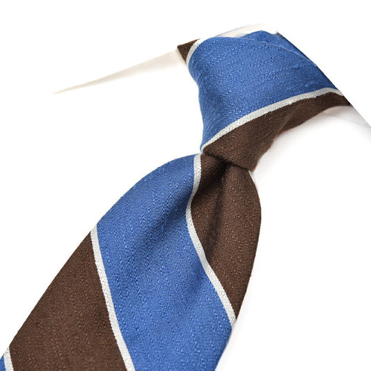 SALE｜BARBA シルク100% レジメンタル柄ネクタイ(セッテピエゲ)｜428383｜GUARDAROBA MILANO OFFICIAL STORE