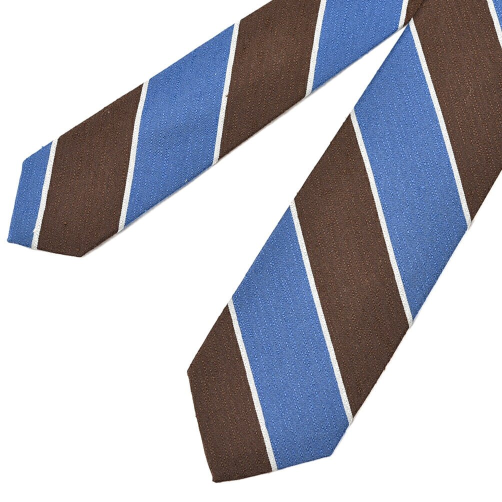 SALE｜BARBA シルク100% レジメンタル柄ネクタイ(セッテピエゲ)｜428383｜GUARDAROBA MILANO OFFICIAL STORE