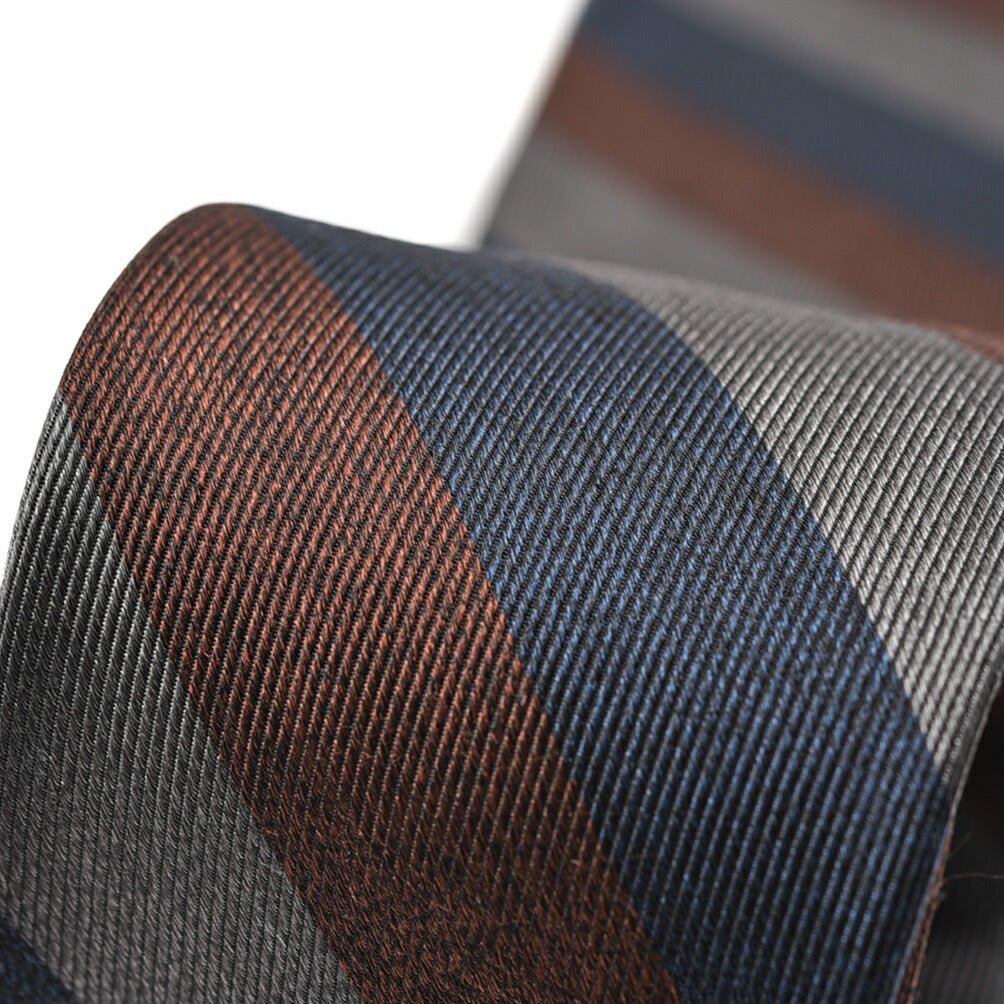 SALE｜BARBA シルク100% レジメンタル柄ネクタイ(セッテピエゲ)｜428385｜GUARDAROBA MILANO OFFICIAL STORE