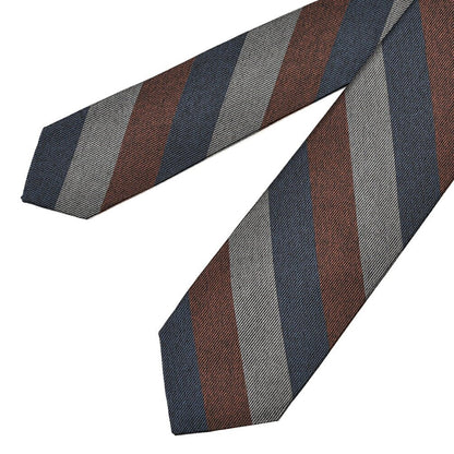 SALE｜BARBA シルク100% レジメンタル柄ネクタイ(セッテピエゲ)｜428385｜GUARDAROBA MILANO OFFICIAL STORE