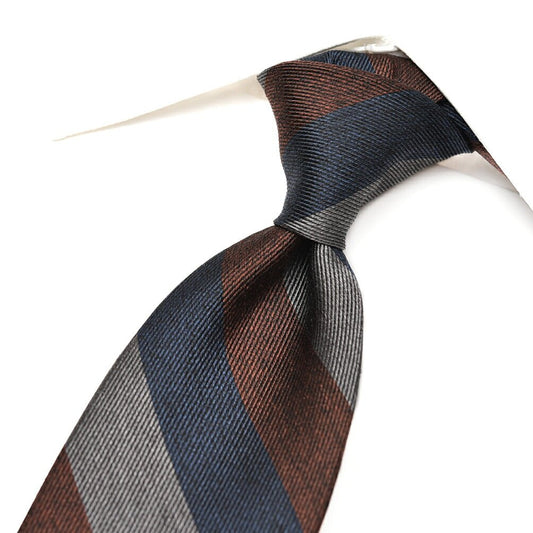 SALE｜BARBA シルク100% レジメンタル柄ネクタイ(セッテピエゲ)｜428385｜GUARDAROBA MILANO OFFICIAL STORE