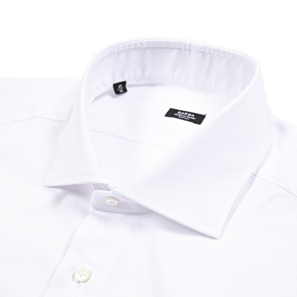 SALE｜BARBA コットン100% ホリゾンタルカラードレスシャツ / cucito a mamo 手縫い仕立て｜435652｜GUARDAROBA MILANO OFFICIAL STORE