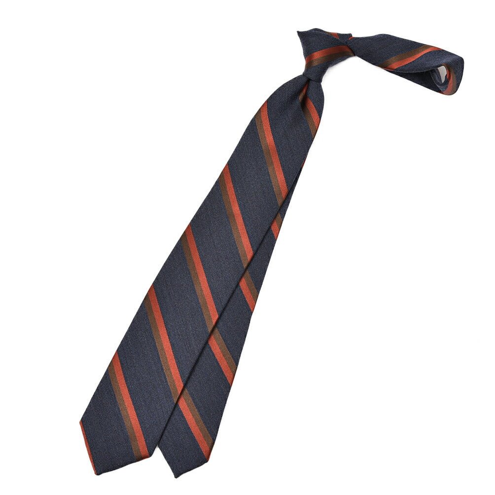 SALE｜BARBA ヴァージンウールシルク レジメンタル柄ネクタイ(セッテピエゲ)｜428359｜GUARDAROBA MILANO OFFICIAL STORE