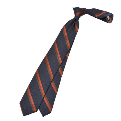 SALE｜BARBA ヴァージンウールシルク レジメンタル柄ネクタイ(セッテピエゲ)｜428359｜GUARDAROBA MILANO OFFICIAL STORE