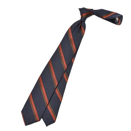 SALE｜BARBA ヴァージンウールシルク レジメンタル柄ネクタイ(セッテピエゲ)｜428359｜GUARDAROBA MILANO OFFICIAL STORE