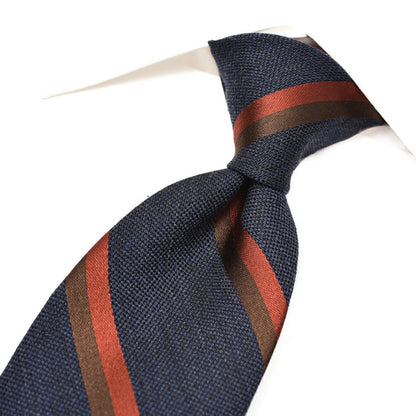 SALE｜BARBA ヴァージンウールシルク レジメンタル柄ネクタイ(セッテピエゲ)｜428359｜GUARDAROBA MILANO OFFICIAL STORE
