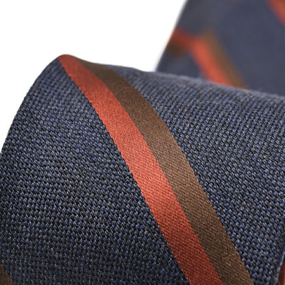 SALE｜BARBA ヴァージンウールシルク レジメンタル柄ネクタイ(セッテピエゲ)｜428359｜GUARDAROBA MILANO OFFICIAL STORE