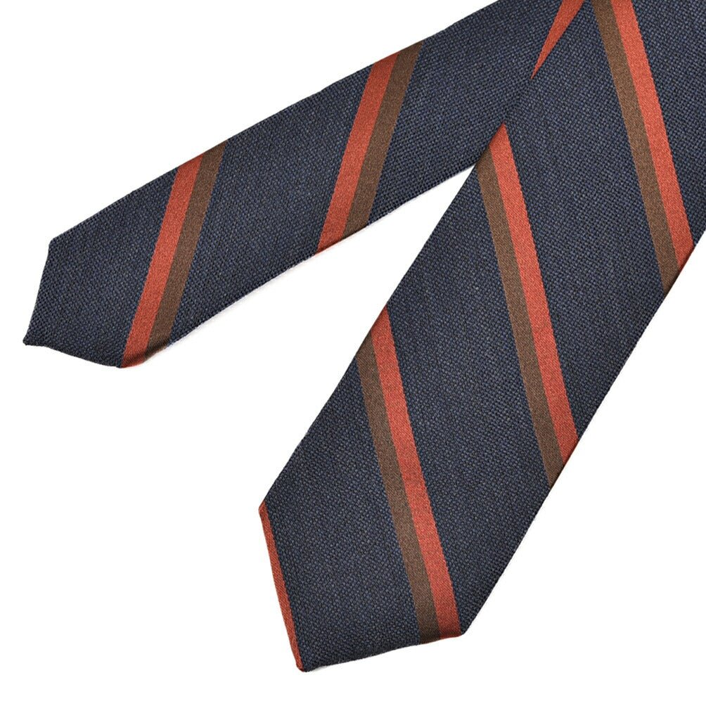 SALE｜BARBA ヴァージンウールシルク レジメンタル柄ネクタイ(セッテピエゲ)｜428359｜GUARDAROBA MILANO OFFICIAL STORE