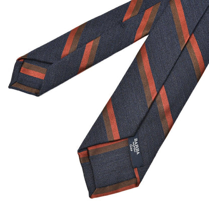 SALE｜BARBA ヴァージンウールシルク レジメンタル柄ネクタイ(セッテピエゲ)｜428359｜GUARDAROBA MILANO OFFICIAL STORE