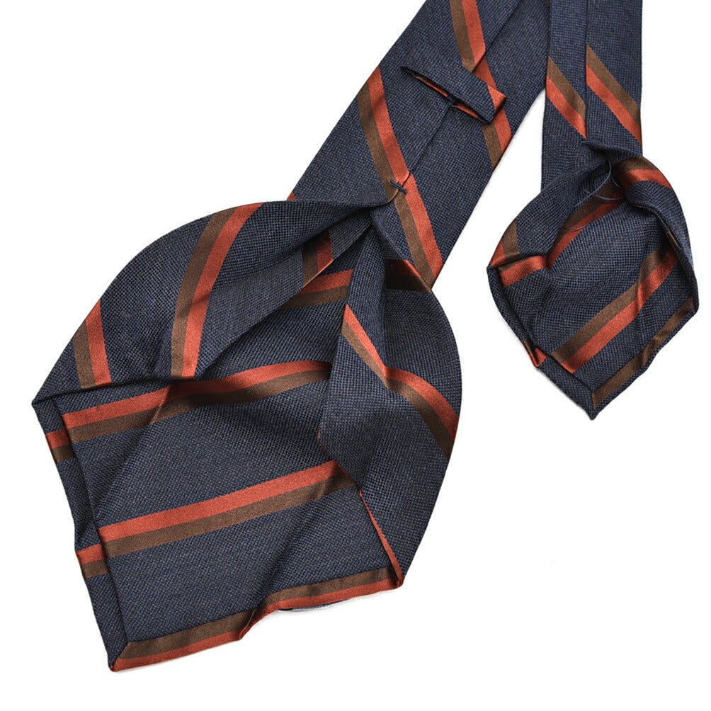 SALE｜BARBA ヴァージンウールシルク レジメンタル柄ネクタイ(セッテピエゲ)｜428359｜GUARDAROBA MILANO OFFICIAL STORE