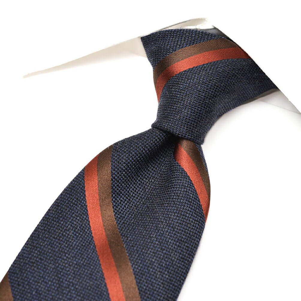 SALE｜BARBA ヴァージンウールシルク レジメンタル柄ネクタイ(セッテピエゲ)｜428363｜GUARDAROBA MILANO OFFICIAL STORE