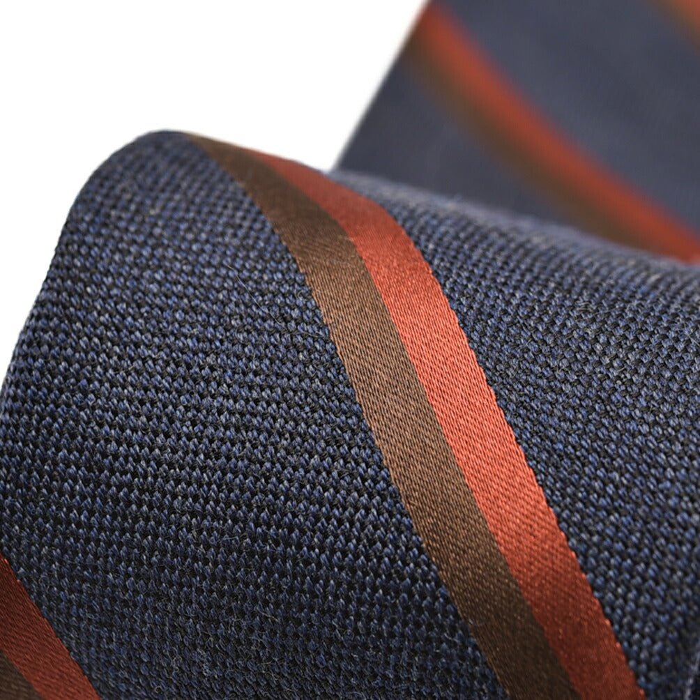 SALE｜BARBA ヴァージンウールシルク レジメンタル柄ネクタイ(セッテピエゲ)｜428363｜GUARDAROBA MILANO OFFICIAL STORE