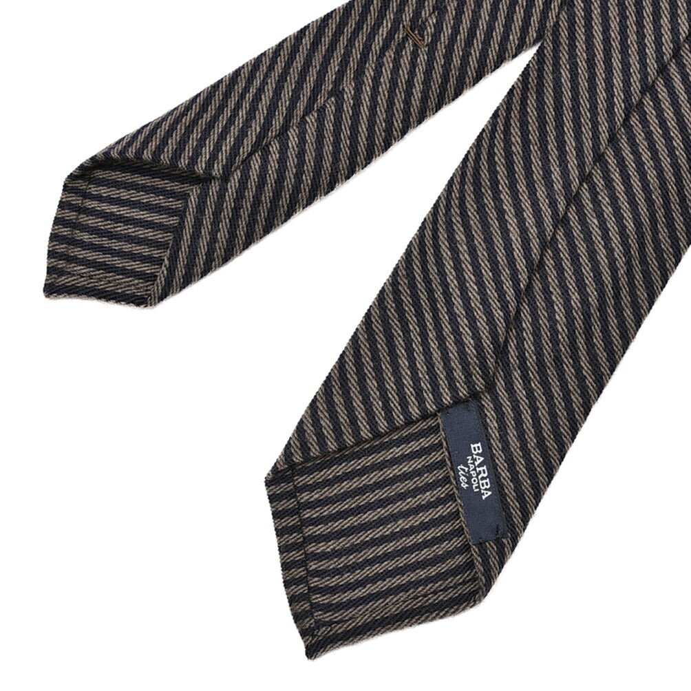 SALE｜BARBA ヴァージンウールシルク レジメンタル柄ネクタイ(セッテピエゲ)｜428373｜GUARDAROBA MILANO OFFICIAL STORE