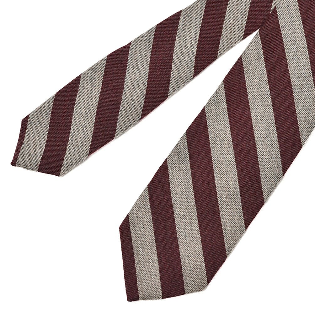 SALE｜BARBA ヴァージンウールシルク レジメンタル柄ネクタイ(セッテピエゲ)｜428375｜GUARDAROBA MILANO OFFICIAL STORE